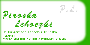 piroska lehoczki business card